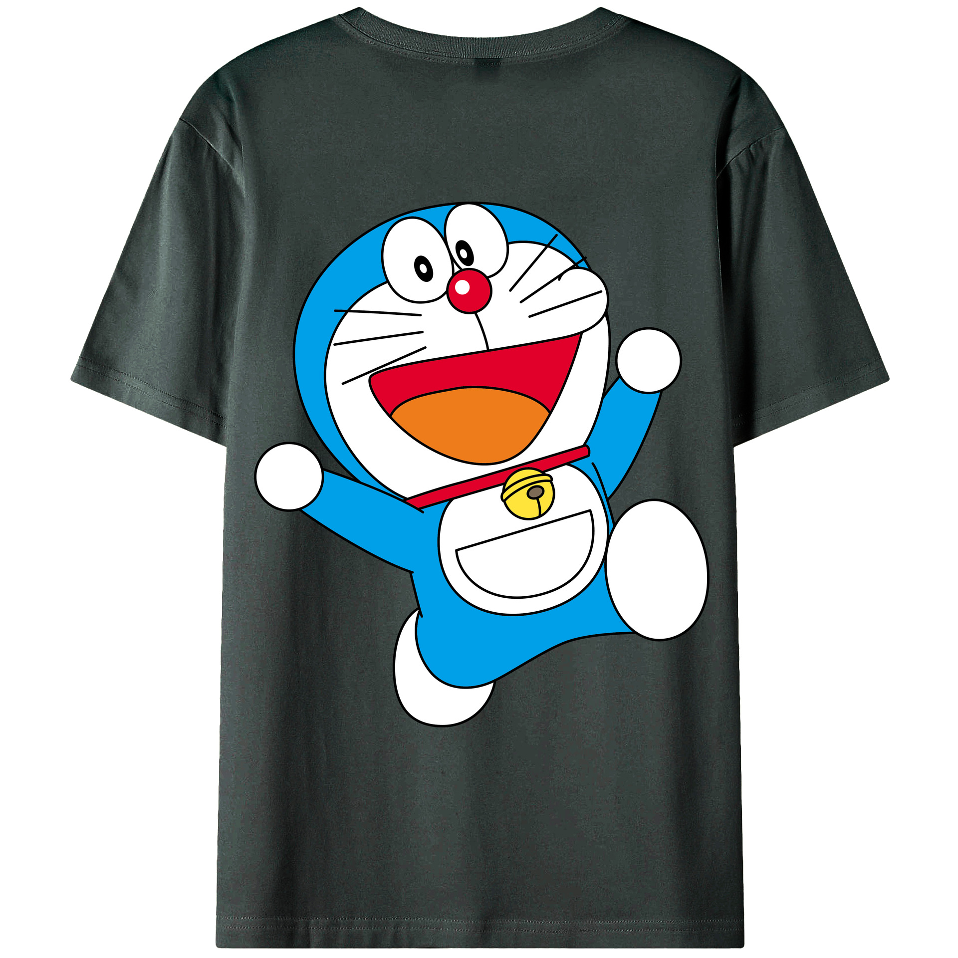 （画像用） ドラえもん Doraemon 綿100％ メンズ半袖Tシャツ（バックプリント） 通気性